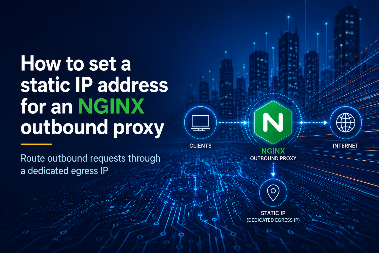 How to set a static ip address for an NGINX outbound proxy