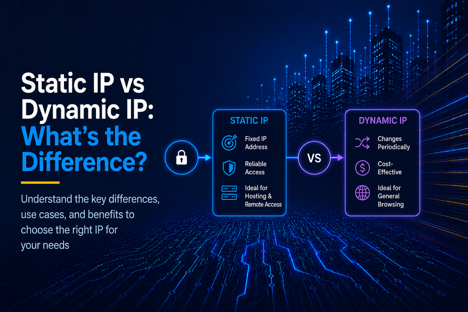 Static IP vs Dynamic IP: What's the Difference?